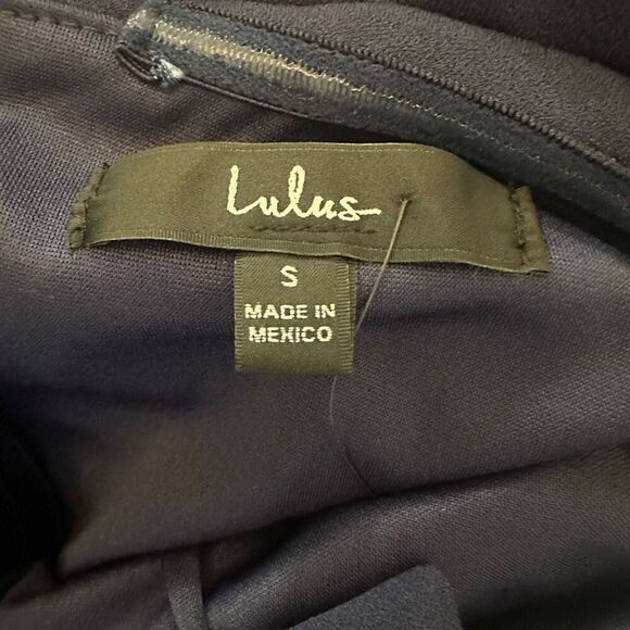 NWT Small Lulu’s Power of Love Navy Blue Strapless Jumpsuit - Picture 6 of 9